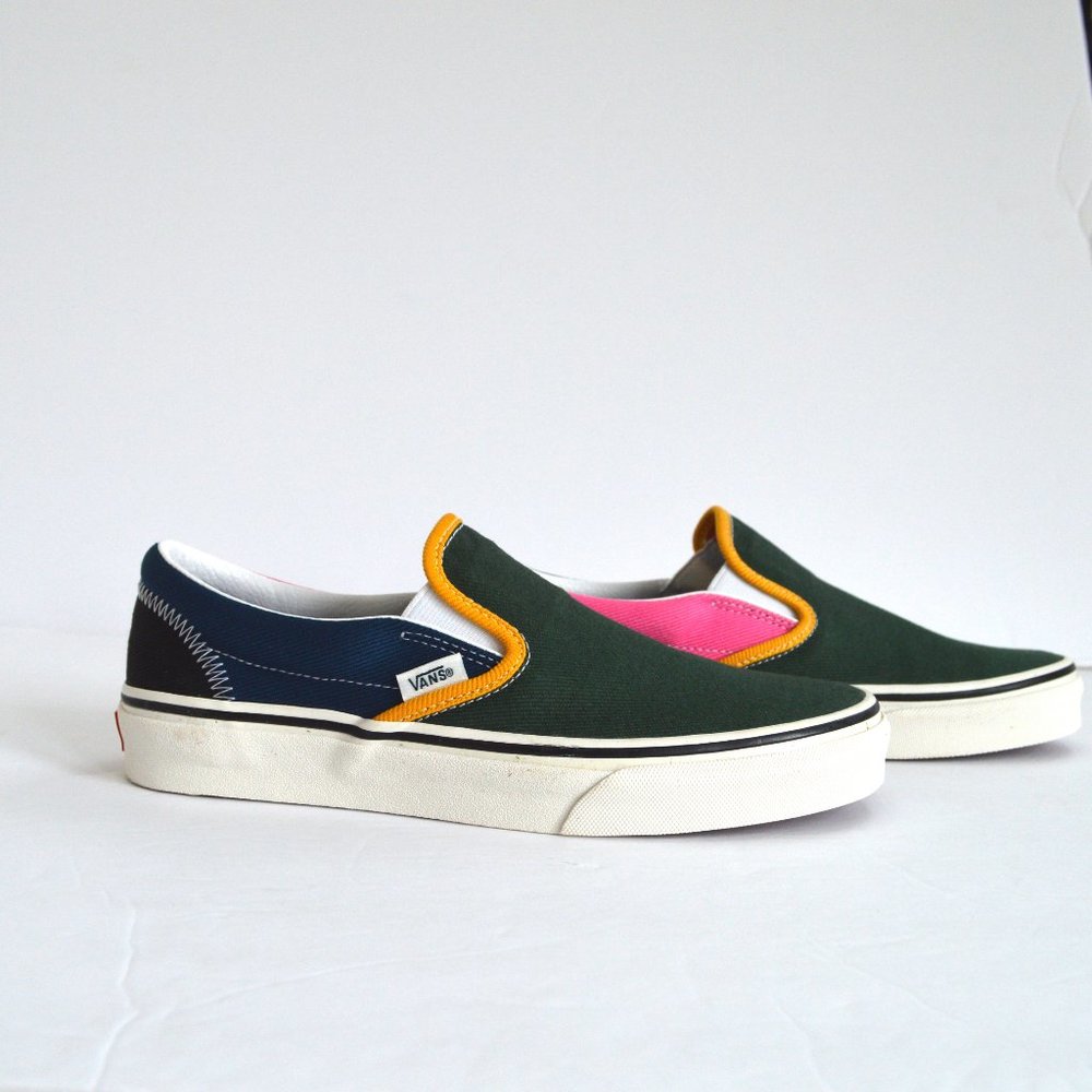 Vans slip on varsity mlt blc sneaker shoes green